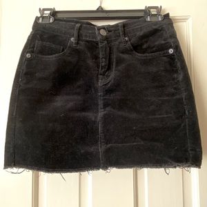 Brandy Melville Black Corderoy Skirt